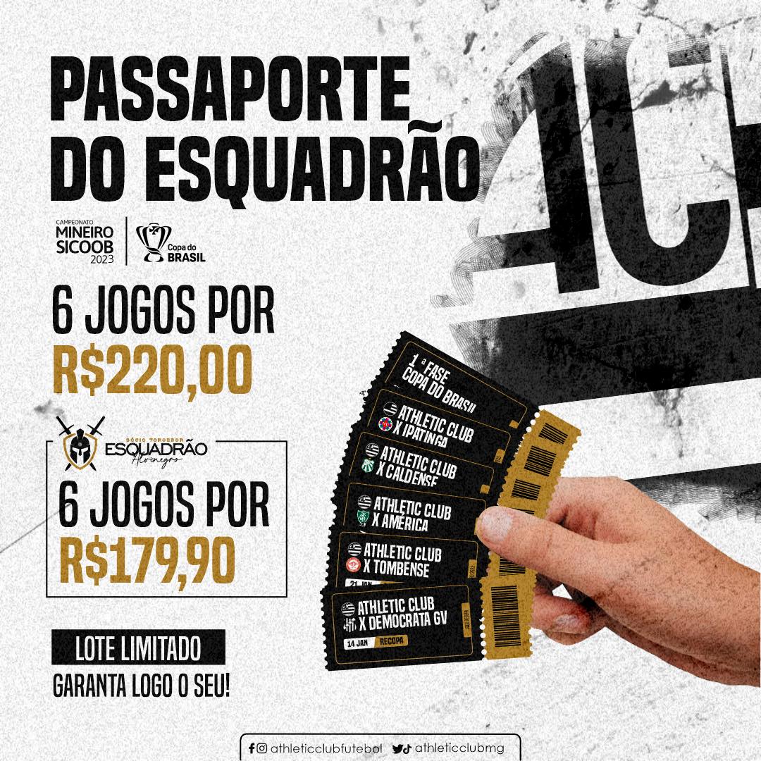 Athletic tem mais de 500 passaportes vendidos para os jogos em casa no  Mineiro 2022, athletic club