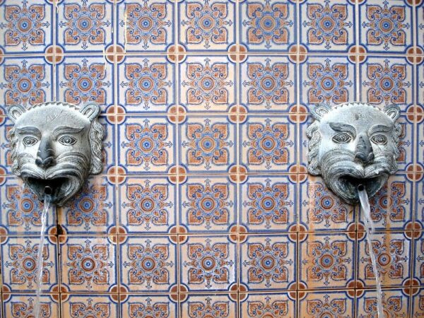 Imagem de uma das fontes do Balneário