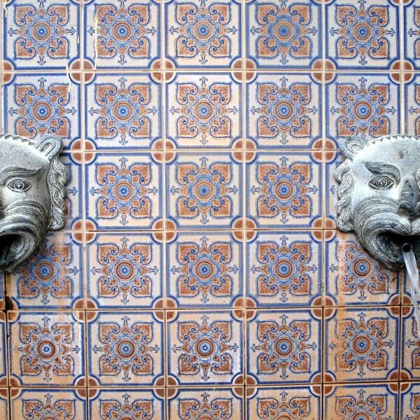 Imagem de uma das fontes do Balneário